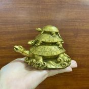 Rùa ba đời bằng đồng – Biểu tượng trường thọ và hưng vượng.;